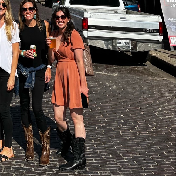 Urban Outfitters Rust Wrap Midi Dress - Picture 9 of 10